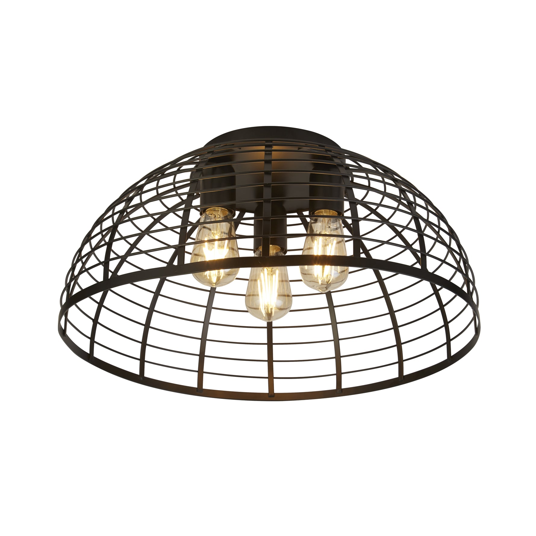 Vision Cage 3Lt Flush - Matt Black Metal