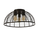 Searchlight Electric Vision Cage 3Lt Flush - Matt Black Metal 85981-3BK