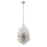 Searchlight Electric Peacock 14Lt Pendant - Chrome Metal & Crystal 86012-14CC