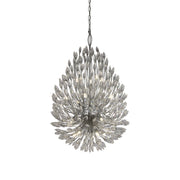 Peacock 20Lt Pendant - Chrome Metal & Crystal