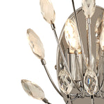 Searchlight Electric Peacock 2Lt Wall Light  - Chrome Metal & Crystal 86012-2CC