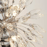 Searchlight Electric Peacock  4Lt Wall Light - Chrome Metal & Crystal 86012-4CC