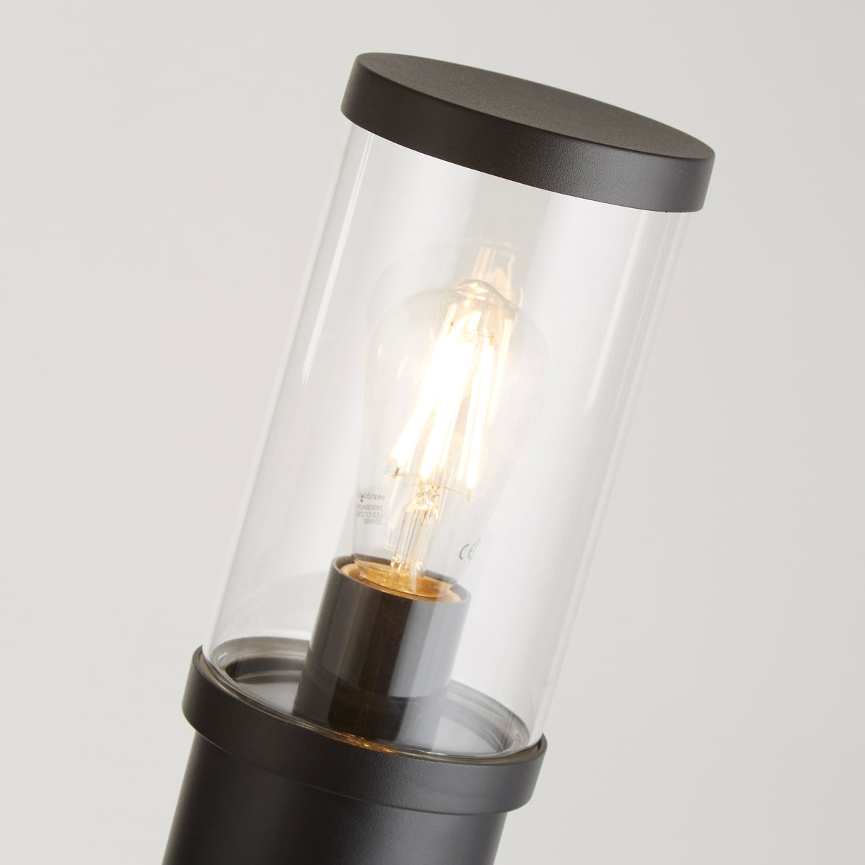 Searchlight Electric Bakerloo Outdoor Post - Black Metal & Polycarbonate 8631-730