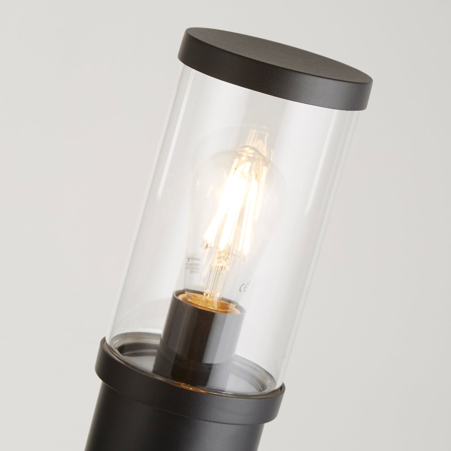 Searchlight Electric Bakerloo Outdoor Post - Black Metal & Polycarbonate 8631-730
