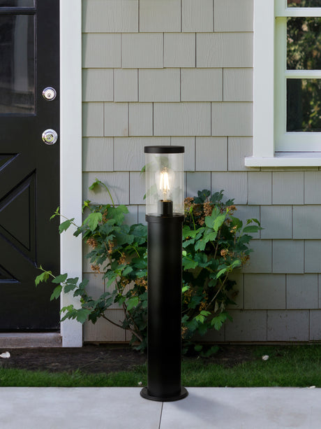 Searchlight Electric Bakerloo Outdoor Post - Black Metal & Polycarbonate 8631-730