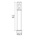 Searchlight Electric Bakerloo Outdoor Post - Black Metal & Polycarbonate 8631-730