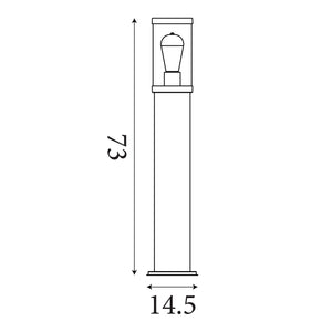 Searchlight Electric Bakerloo Outdoor Post - Black Metal & Polycarbonate 8631-730