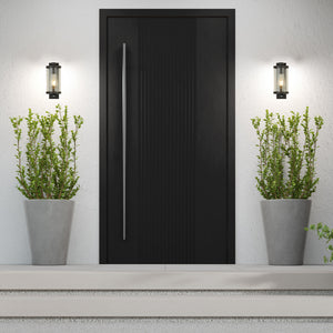 Searchlight Electric Bakerloo Outdoor Wall Light - Black Metal & Polycarbonate 8631BK