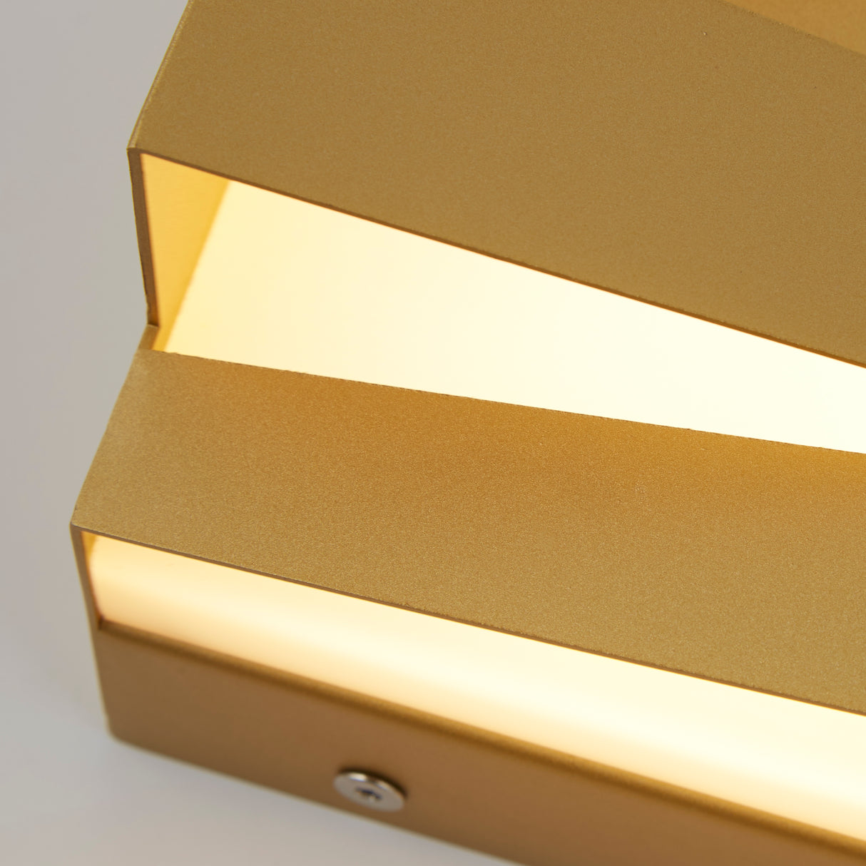 Searchlight Electric Section LED Wall Light, Sand Gold Metal 86410GO