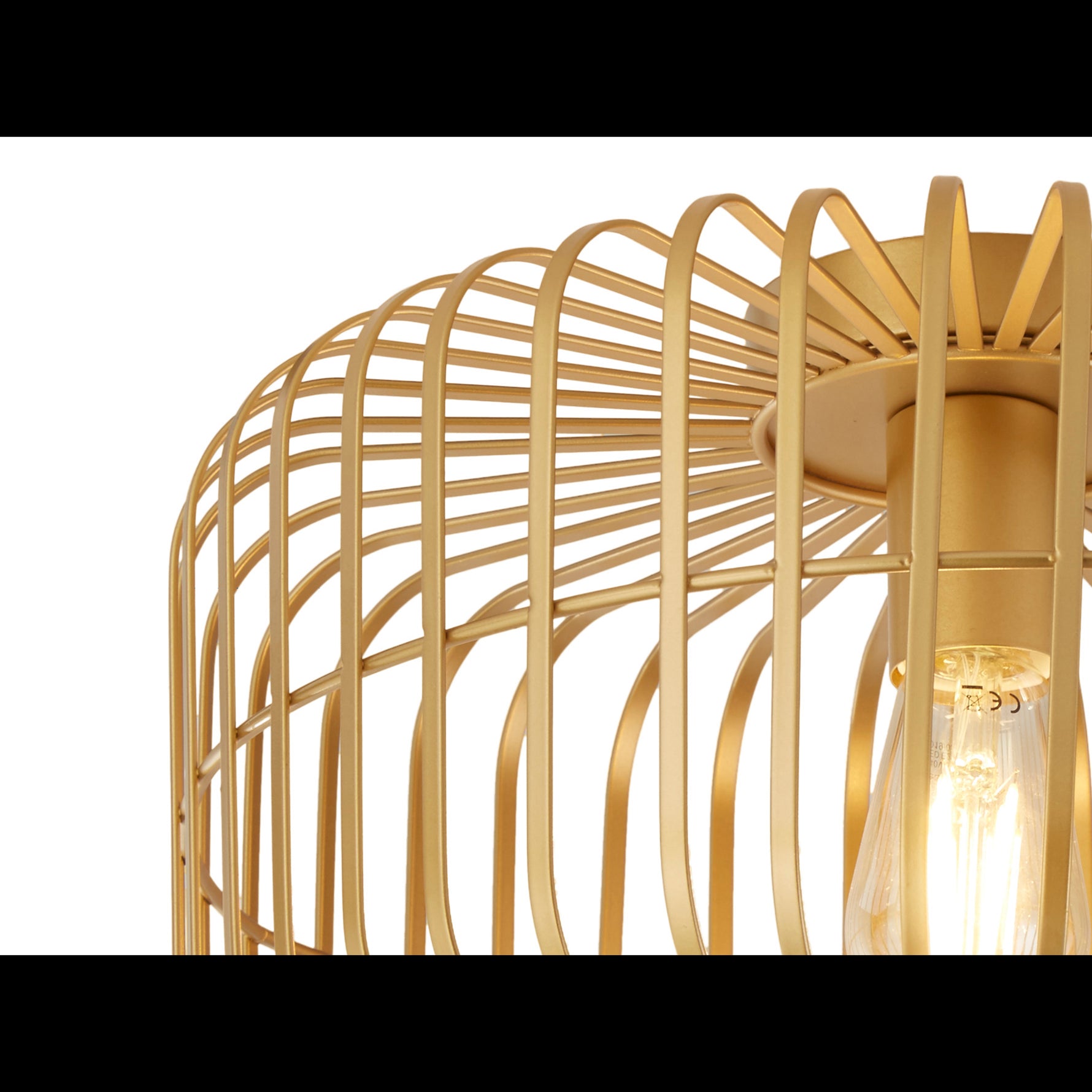 Searchlight Electric Crib Flush - Matt Gold Metal 86560GO