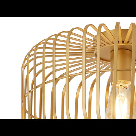 Searchlight Electric Crib Flush - Matt Gold Metal 86560GO