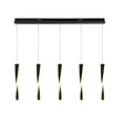 Paddle 5Lt Bar Pendant - Black Metal & Opal Silicon