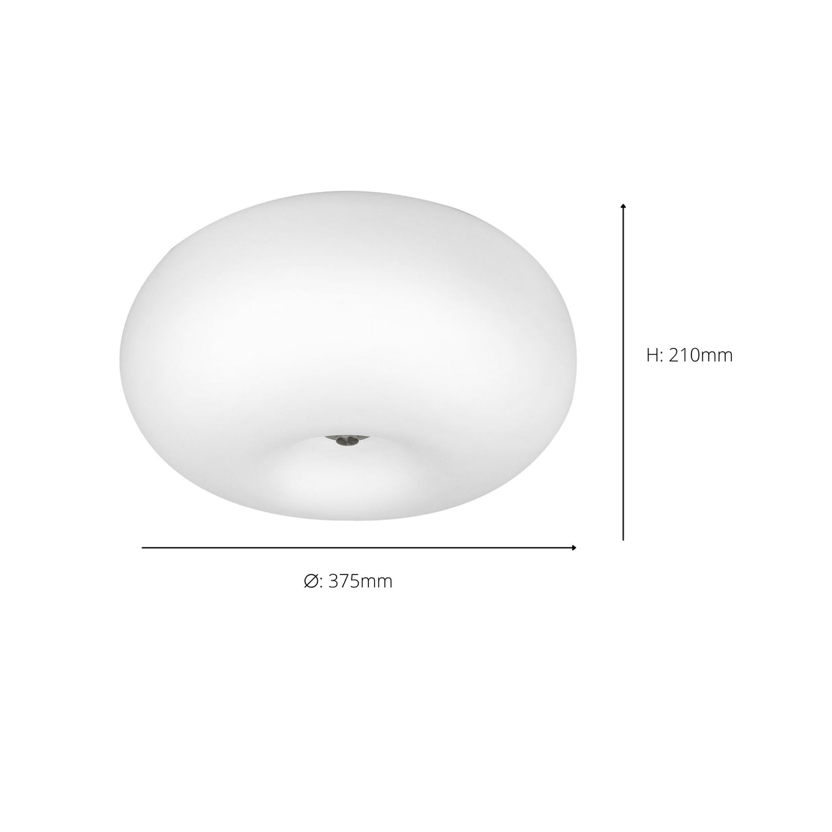 Eglo EU OPTICA Wall or Ceiling Light – Satin Nickel & Opal Glass, E27, Indoor Lighting