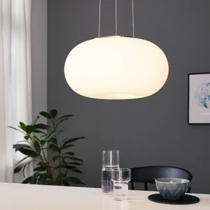 Eglo EU PASTERI Floor Lamp – Satin Nickel Finish with White Fabric Shade, E27 Fitting, 1575mm Indoor Floor Light product image - Endon Lighting from First Light Direct with great prices and fast UK delivery