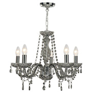 Marie Therese 5Lt Pendant - Smoked Grey Glass