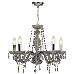 Marie Therese 5Lt Pendant - Smoked Grey Glass