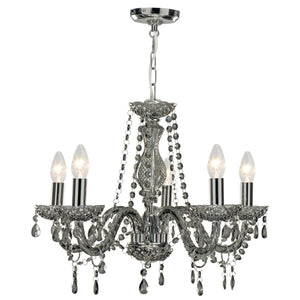 Marie Therese 5Lt Pendant - Smoked Grey Glass