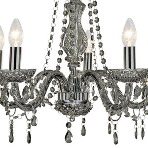 Searchlight Electric Marie Therese 5Lt Pendant - Smoked Grey Glass 8695-5GY