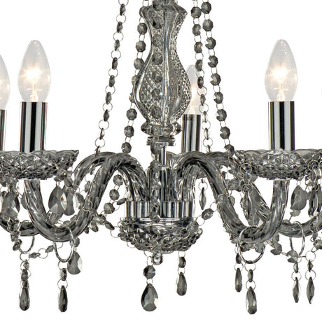 Searchlight Electric Marie Therese 5Lt Pendant - Smoked Grey Glass 8695-5GY