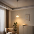 Eglo EU BRENDA Pendant Light – Satin Nickel Steel, White Alabaster Glass, E27, Classic Indoor Pendant Lighting
