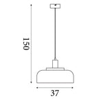 Searchlight Electric Scotland 1Lt Pendant Convertible to Semi-Flush Black Metal 87180BK