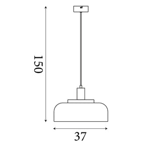 Searchlight Electric Scotland 1Lt Pendant Convertible to Semi-Flush Black Metal 87180BK