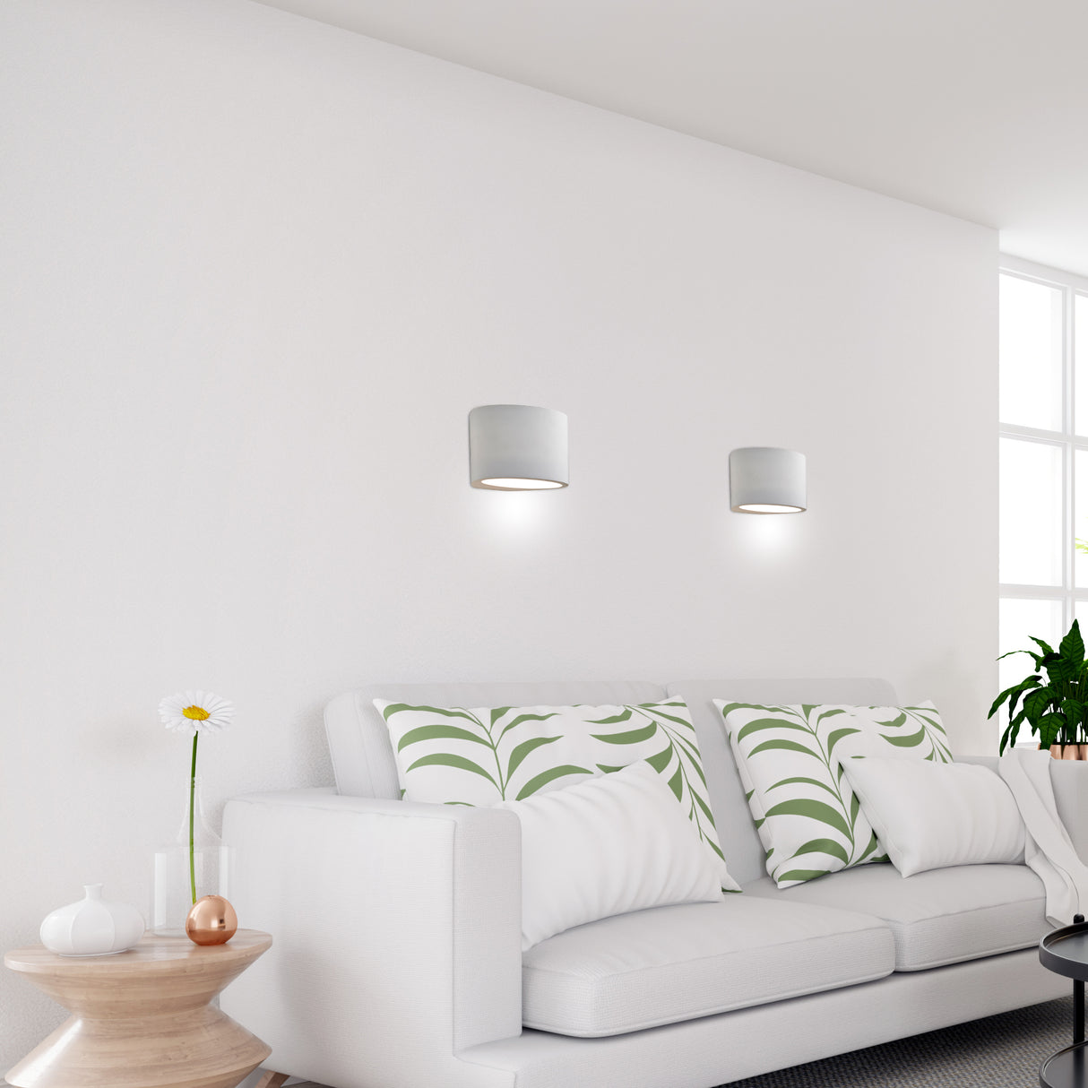 Searchlight Electric  Plaster Wall Light - Gypsum 8721
