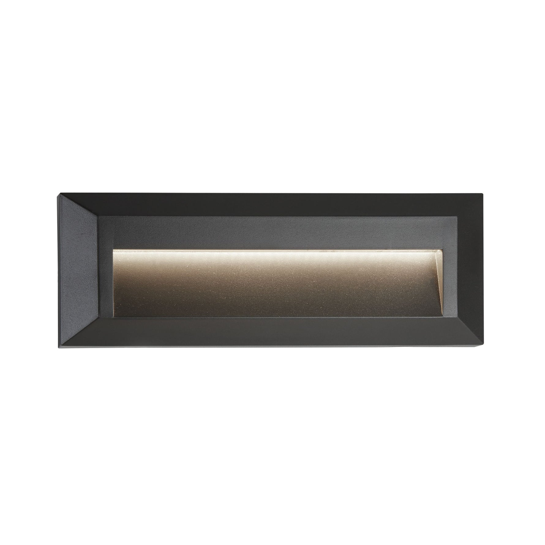 Ankle Outdoor Wall Light - Dark Grey Metal & Frosted Glass