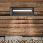 Searchlight Electric Ankle Outdoor Wall Light - Dark Grey Metal & Frosted Glass 8732GY