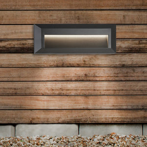 Searchlight Electric Ankle Outdoor Wall Light - Dark Grey Metal & Frosted Glass 8732GY