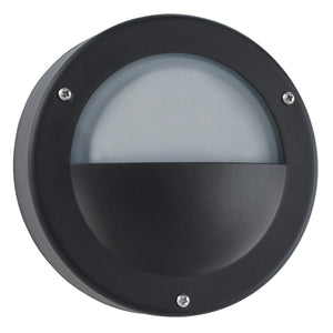 Searchlight Electric Bangor LED Outdoor Flush  -  Black & Polycarbonate, IP44 8744BK
