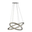 Clover 2Lt LED Ring Pendant - Chrome & Clear Glass