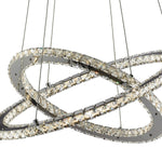 Searchlight Electric Clover 2Lt LED Ring Pendant - Chrome & Clear Glass 8757-168CC