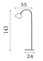 Searchlight Electric Calumn Floor Lamp - Matt Black Metal 88011BK