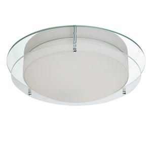 Searchlight Electric Limerick Flush  -  Chrome, Mirror, Opal Glass, IP44 8803-36CC