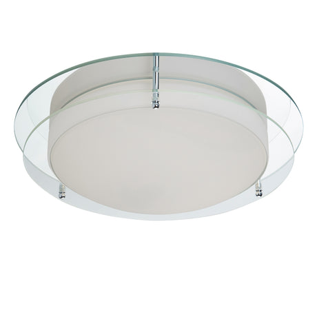 Searchlight Electric Limerick Flush  -  Chrome, Mirror, Opal Glass, IP44 8803-36CC