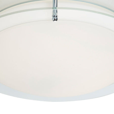 Searchlight Electric Limerick Flush  -  Chrome, Mirror, Opal Glass, IP44 8803-36CC