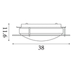 Searchlight Electric Limerick Flush  -  Chrome, Mirror, Opal Glass, IP44 8803-36CC