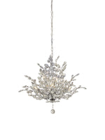 Bouquet  7Lt Pendant - Chrome Metal & Crystal