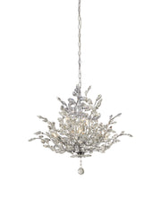 Bouquet  7Lt Pendant - Chrome Metal & Crystal