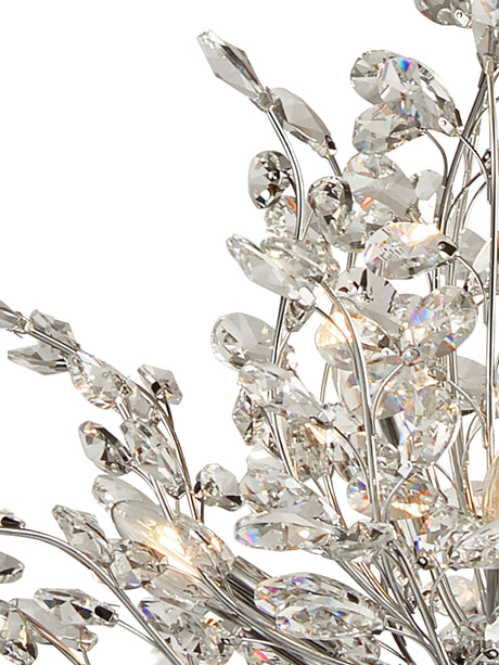 Searchlight Electric Bouquet  7Lt Pendant - Chrome Metal & Crystal 8807-7CC