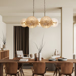 Searchlight Electric Wagon Wheel 10Lt Bar Pendant -Bronze Metal,Clear/Amber Glass 88210-10BZ