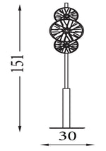 Searchlight Electric Wagon Wheel 6Lt Floor Lamp- Bronze Metal, Clear, Amber Glass 88212-6BZ