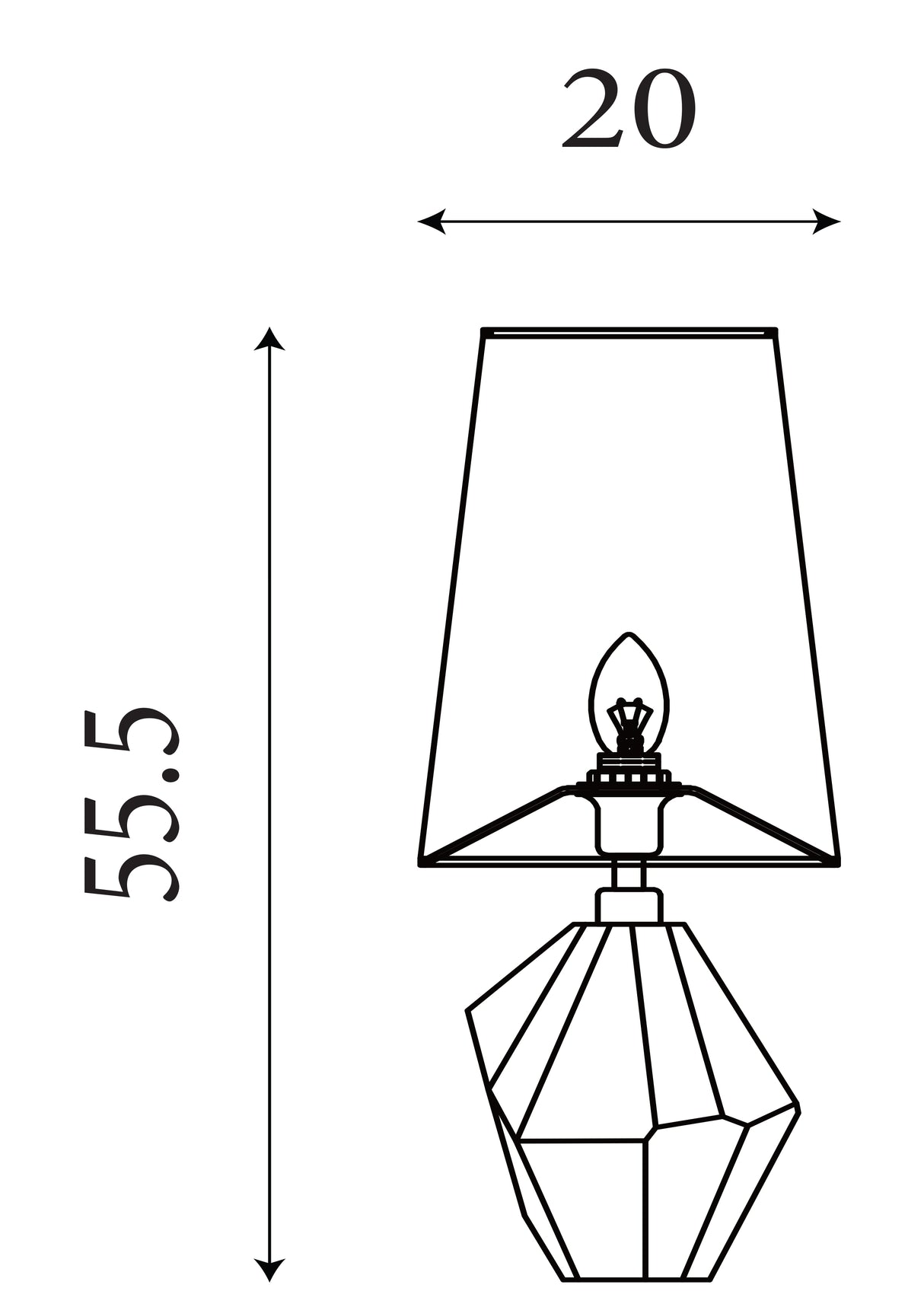 Searchlight Electric Apex 1Lt Table Lamp, Antique Brass Metal Black Resin, White 88250BK