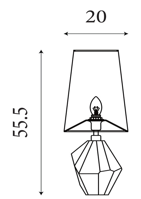 Searchlight Electric Apex 1Lt Table Lamp, Satin Brass Metal White Resin, White Sh 88250WH