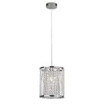 Elise  Pendant - Chrome Metal & Crystal