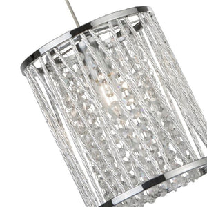 Searchlight Electric Elise  Pendant - Chrome Metal & Crystal 8831CC