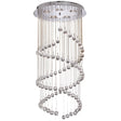 Hallway 5Lt Multi-Drop Pendant- Chrome Metal & Clear Crystal