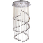 Hallway 5Lt Multi-Drop Pendant- Chrome Metal & Clear Crystal