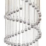 Searchlight Electric Hallway 5Lt Multi-Drop Pendant- Chrome Metal & Clear Crystal 8843CC
